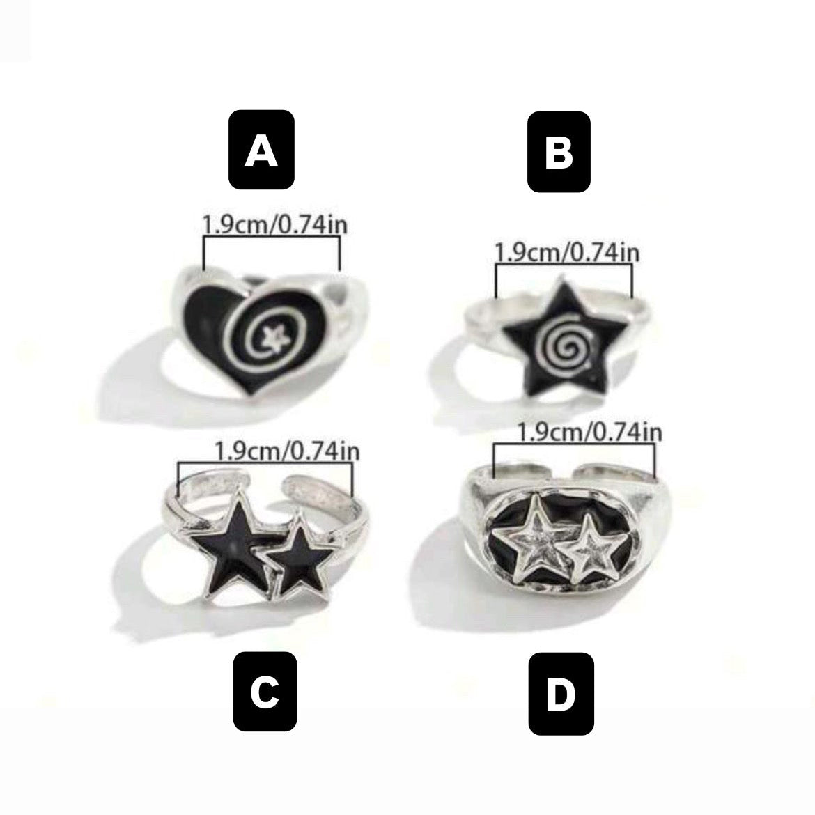 Y2k star rings