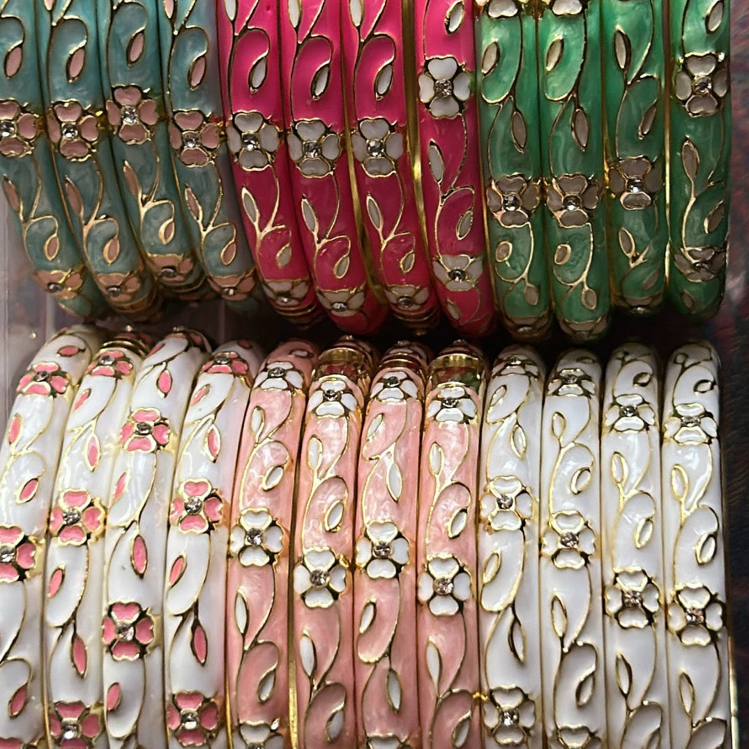 whimsical enamel bangles