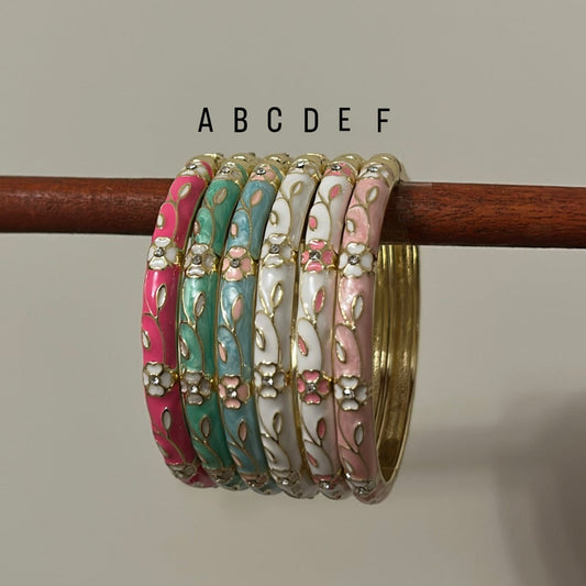 whimsical enamel bangles