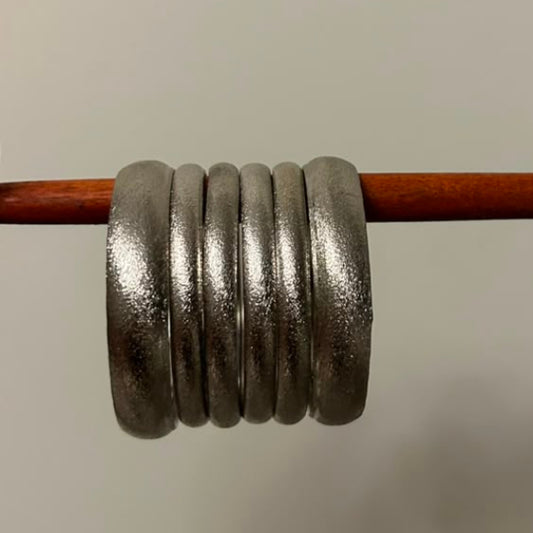 Silver Textured Bangles